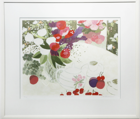 Roses et cerises