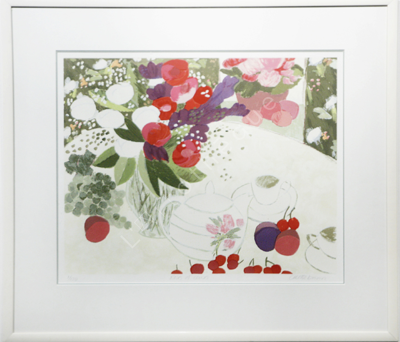 Roses et cerises