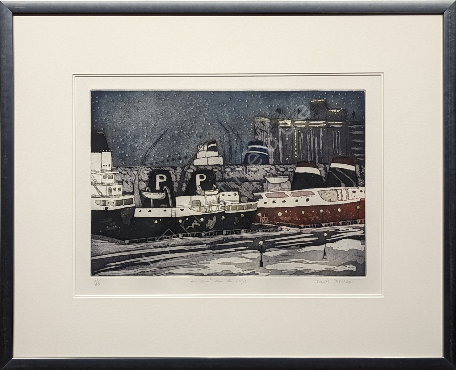 Le port sous la neige