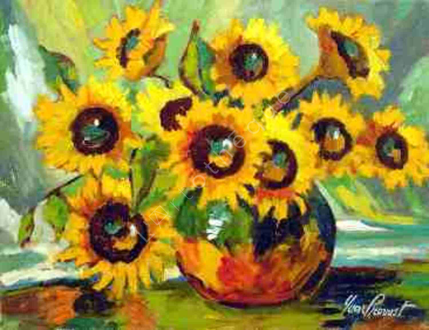 Vase de tournesols